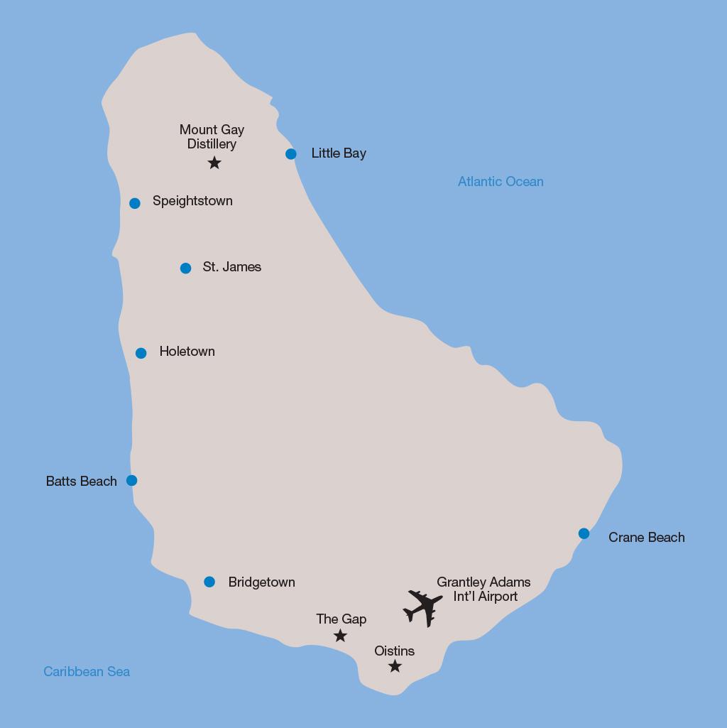 Map of Barbados