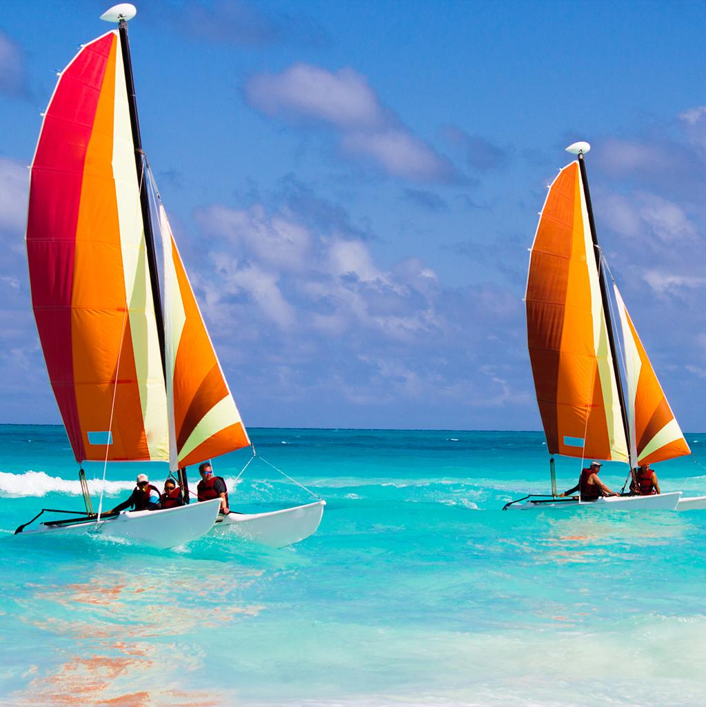 Hobie cat sailing in Key West Florida