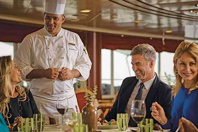 Luxury dining on Silversea cruise lines
